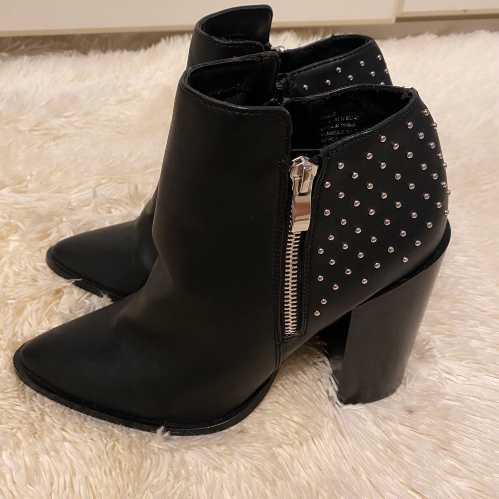 JustFab Studded Zip Up Booties